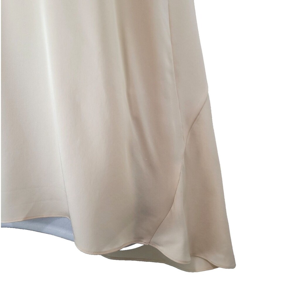 Theory Silk Champaign Kalstinn Blouse S feminine sleeveless Career Closet Staple - Picture 4 of 14